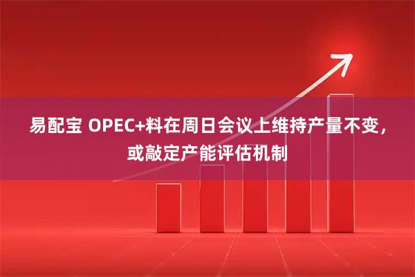易配宝 OPEC+料在周日会议上维持产量不变，或敲定产能评估机制
