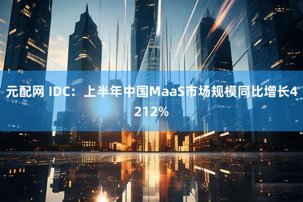 元配网 IDC：上半年中国MaaS市场规模同比增长4212%